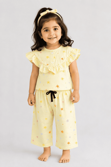Frill Top with Palazzo Set