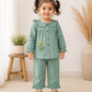 Girls Ruffle Neck Muslin Set