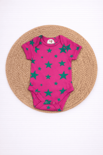 Onesies- Pink Green Star
