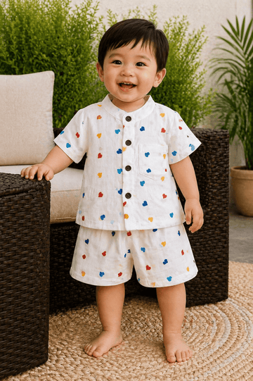 Premium Muslin Co-Ord Set for Boys