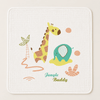 Muslin Receiving Blanket - White Giraffe Print