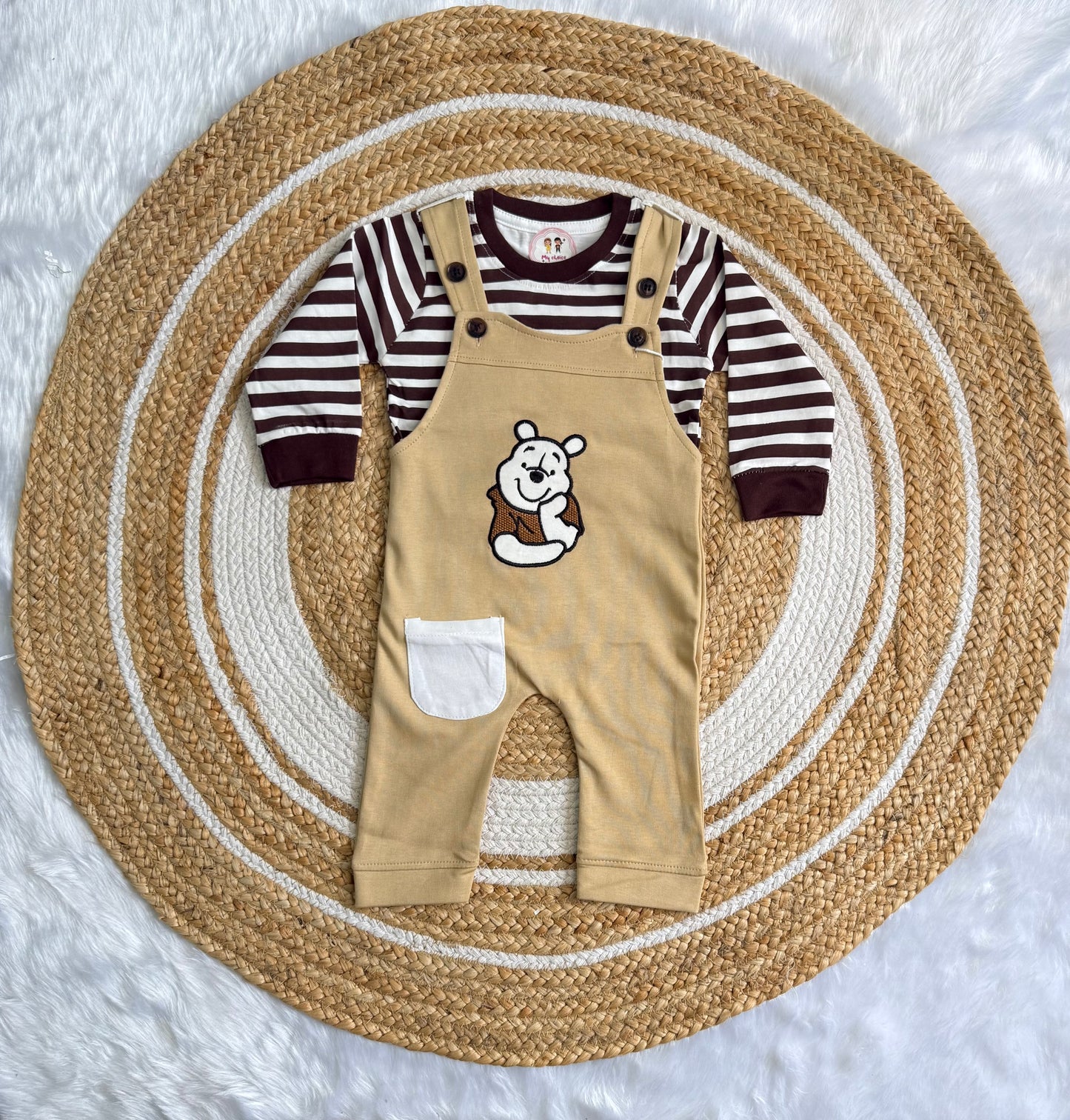Dungaree Set Infant - Brown Phoo