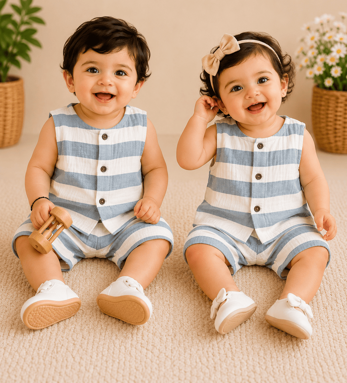 Premium Muslin Double Cloth Sleeveless Sets