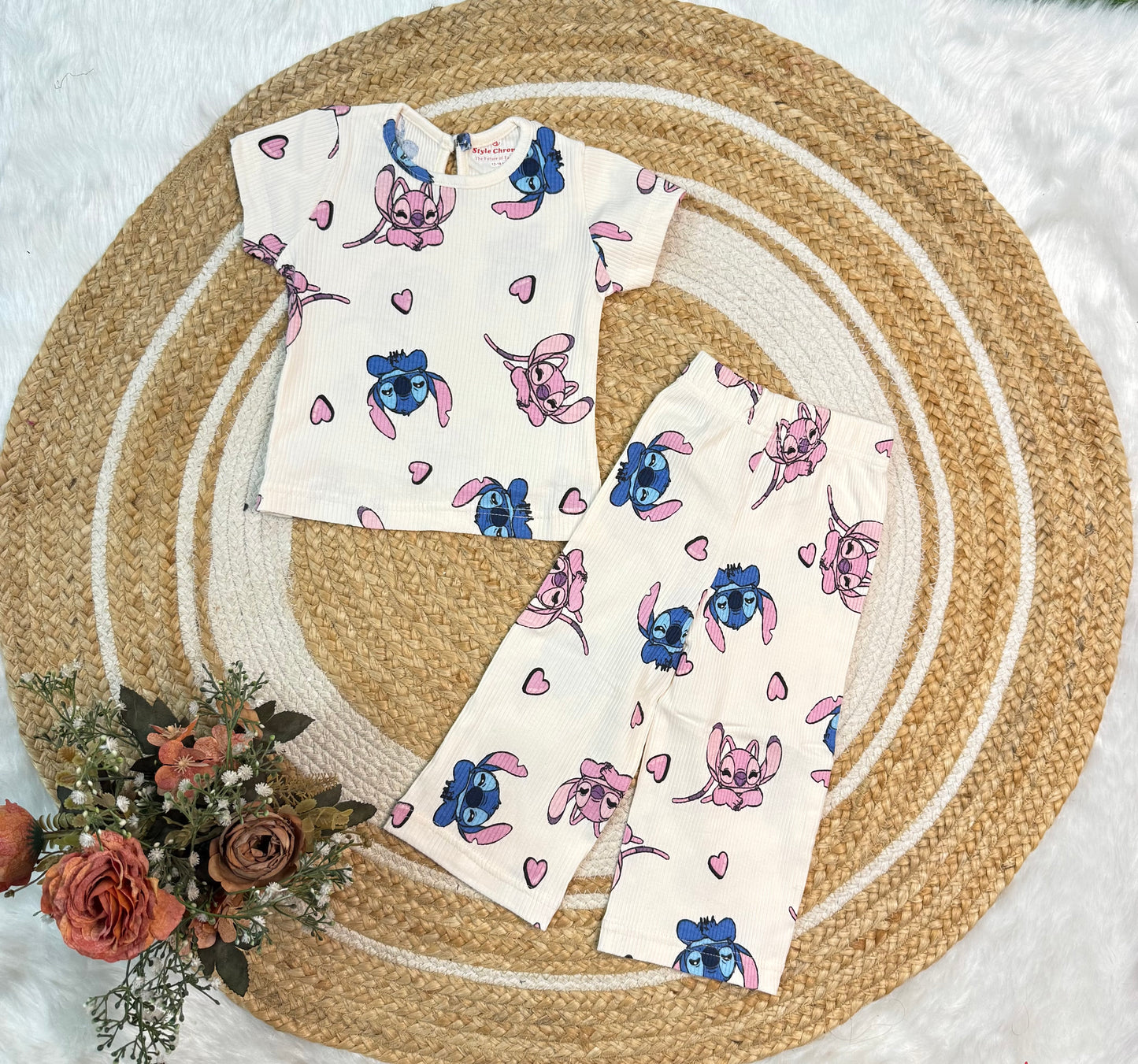 Girls Ribbed Star Co-ords Set