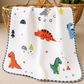 4 Layer Receiving Blanket - Dinosaur