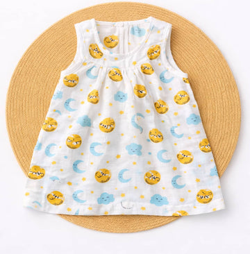 Muslin Frock With Back Zip