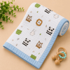 Muslin Receiving Blanket - Blue Animals Friends