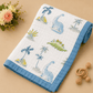 Muslin Receiving Blanket - Dinosaur with Tree