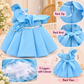 Premium Scuba Frock with Flair - Blue (Baby)