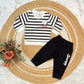 Kids Jogger Set – Black and White Stripes