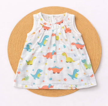 Muslin Frock With Back Zip
