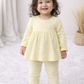 Frock with Legging Co-ord Set Infant - Yellow Stripes