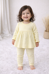 Frock with Legging Co-ord Set Infant - Yellow Stripes