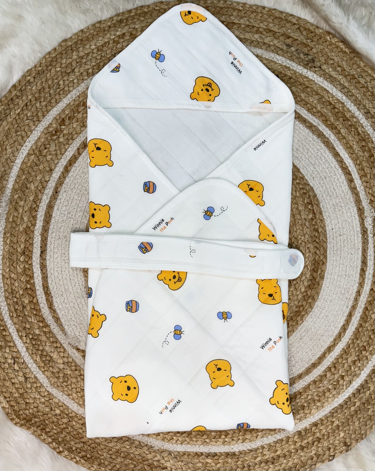 4-Layer Muslin Hooded Towel - Winnie the Pooh Print