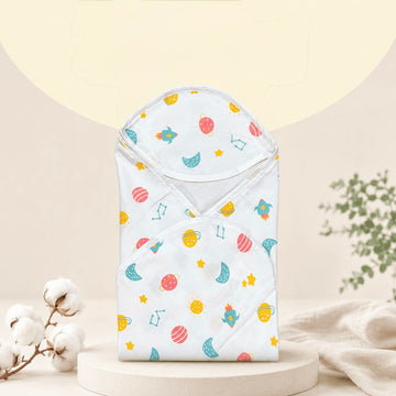 Muslin 2 layer Hooded Towel- Space