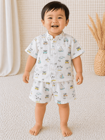 Premium Muslin Co-Ord Set for Boys