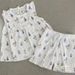 Premium Muslin Sleeveless Frill Top & Shorts Set