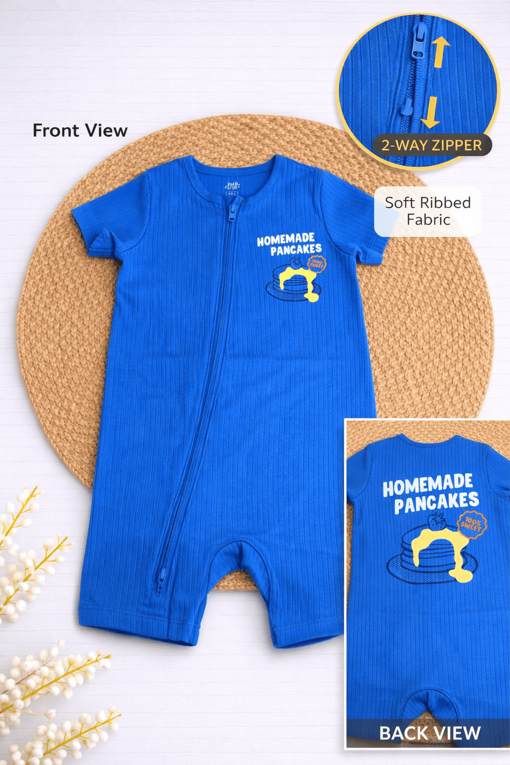 Baby Half Rompers - Pancake