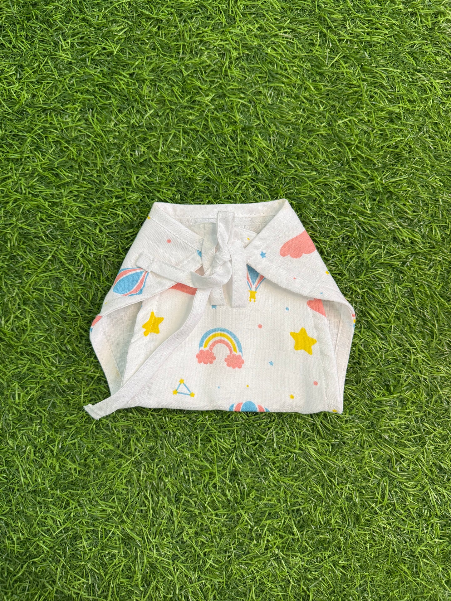Muslin 6 layer Nappy- Rainbow