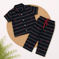 Half Sleeve Kids Night Suit Pure Cotton - Black