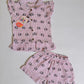 Muslin Frill Sleeve Shorts Set