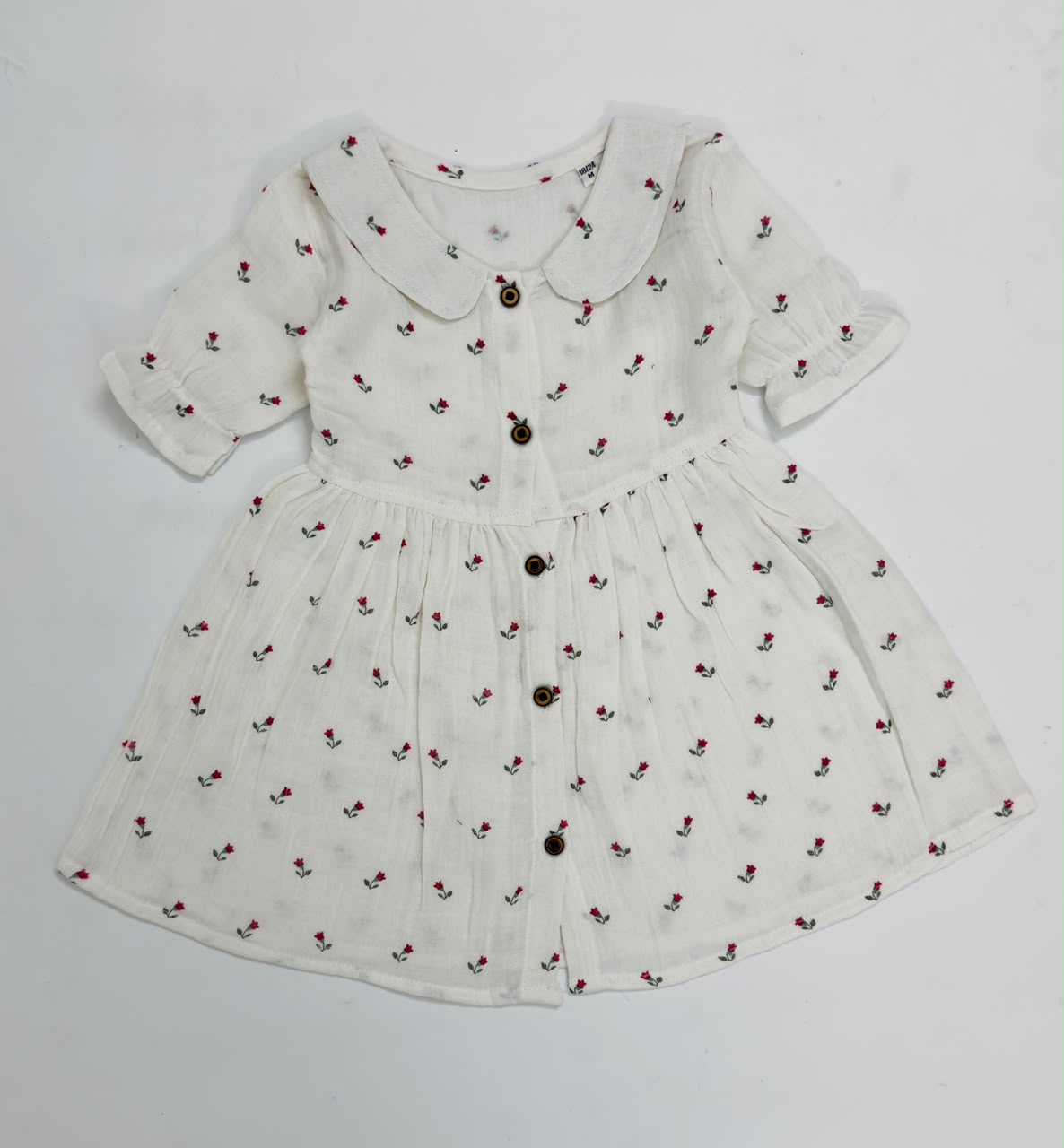 Muslin Frock with Front Buttons - Buy 3 for 999₹