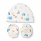 Cap, Mitten & Bootie Set - Animals Print