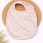 Baby Bib - Pink with Gray