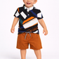 Boys Chinese Collar T-Shirt & Trouser Set