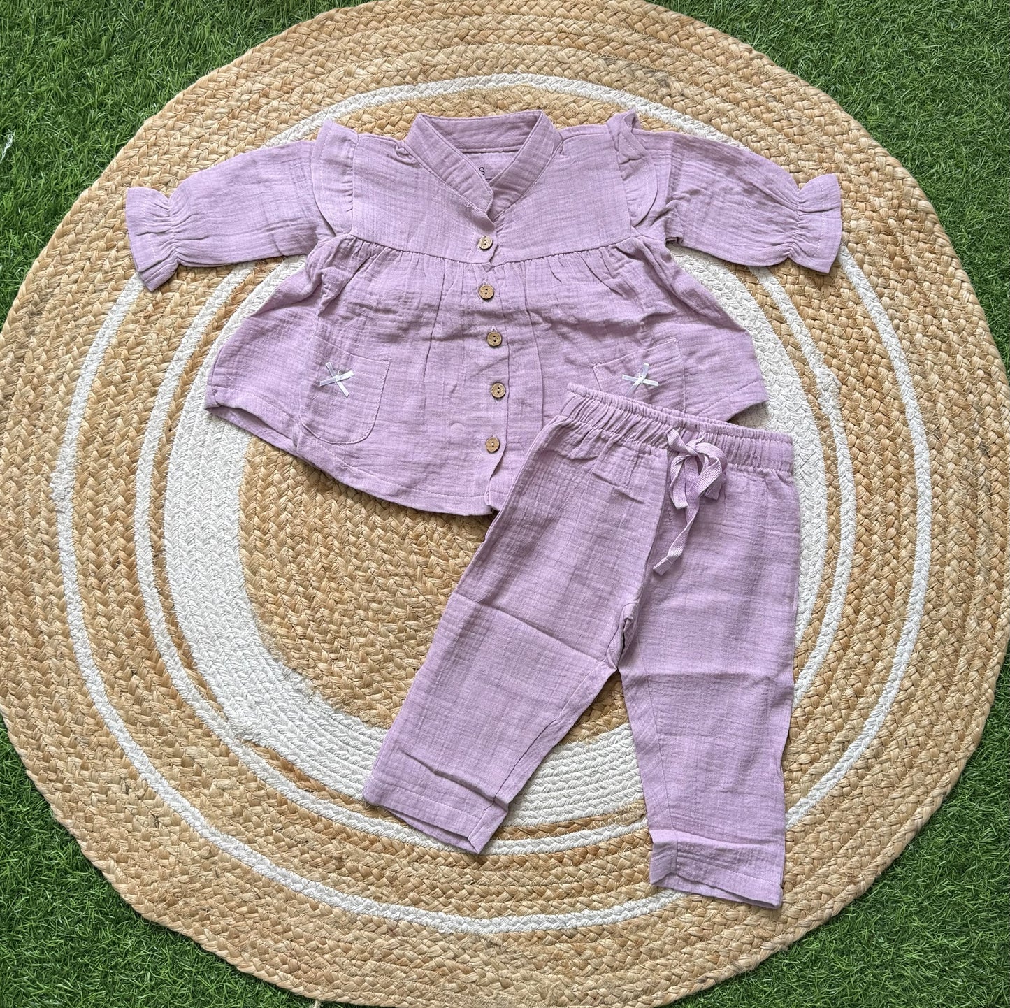 Muslin Frock with Pant Set
