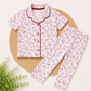 Half Sleeve Kids Night Suit - White Smiley