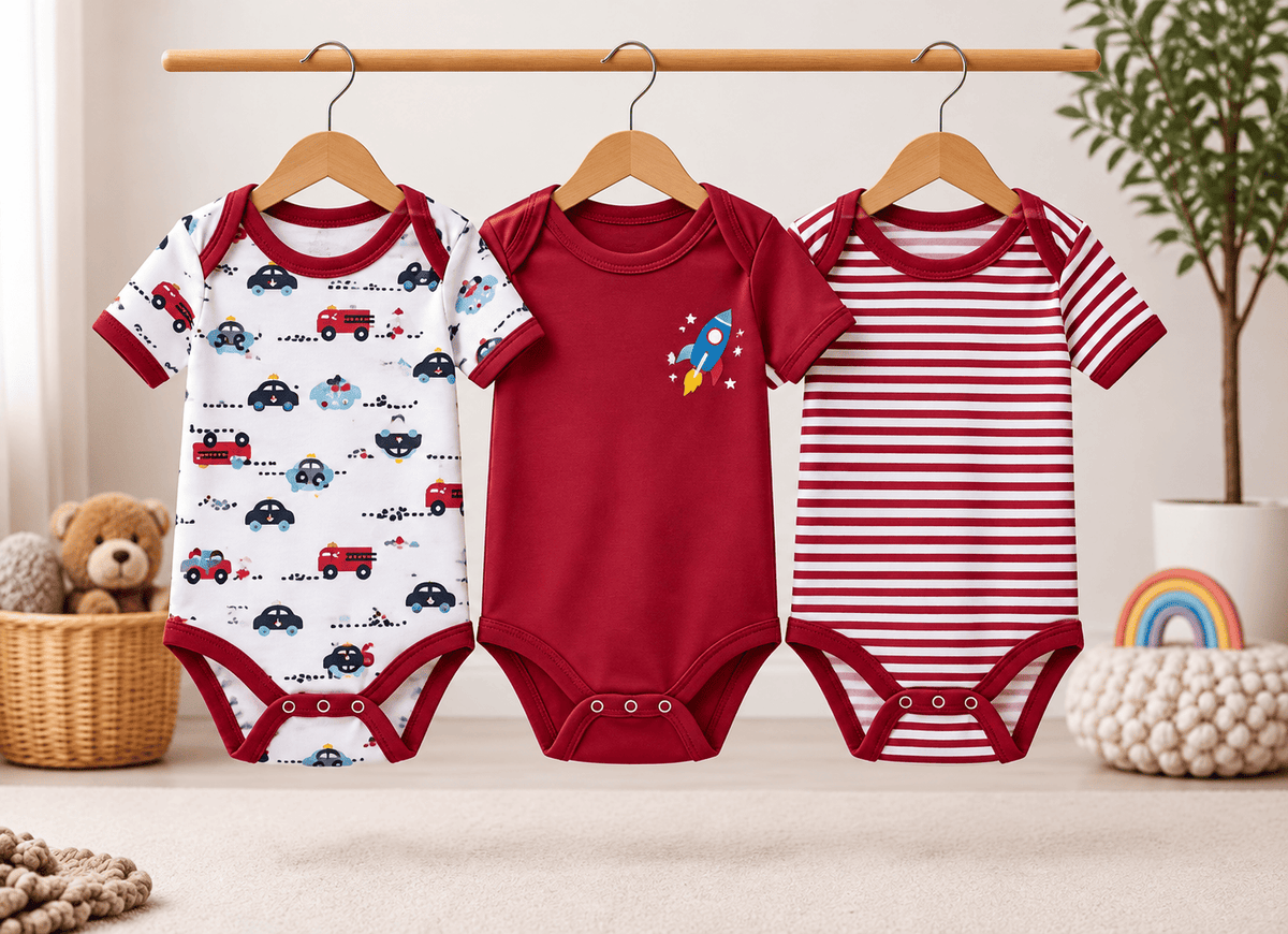 3 Piece Onesies Set Soft Cotton