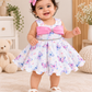 Premium Scuba Frock with Flair - Butterfly (Baby)