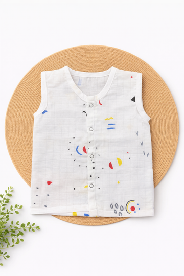 Muslin Jabla - Abstract Minimal Print