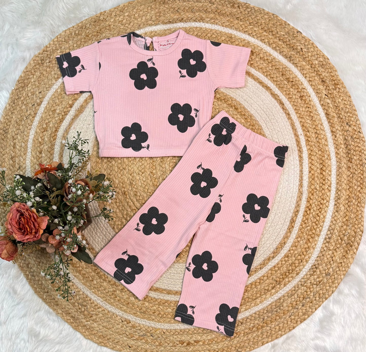 Girls Ribbed Co-ords Set