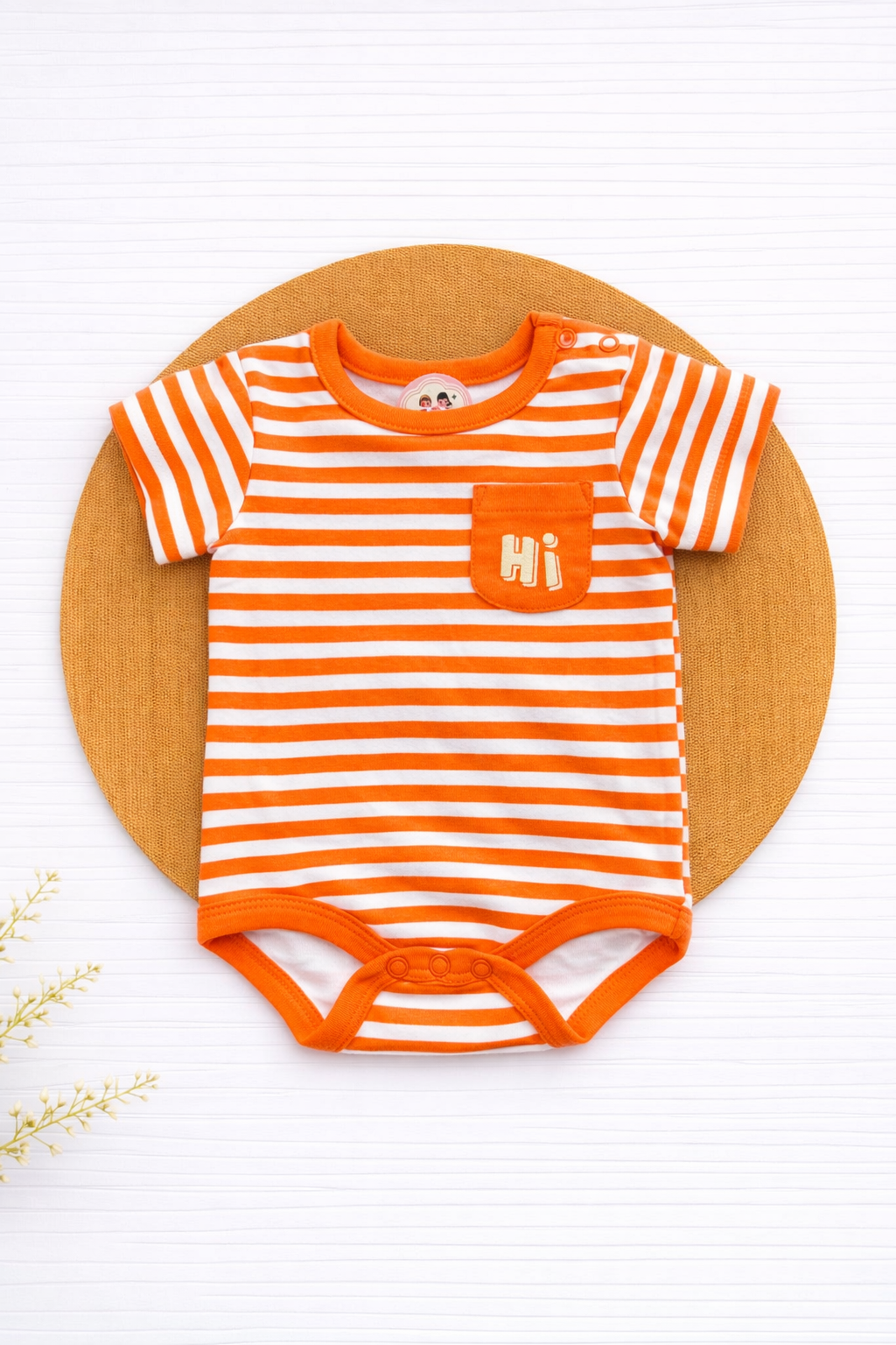 Onesie- Orange Stripes