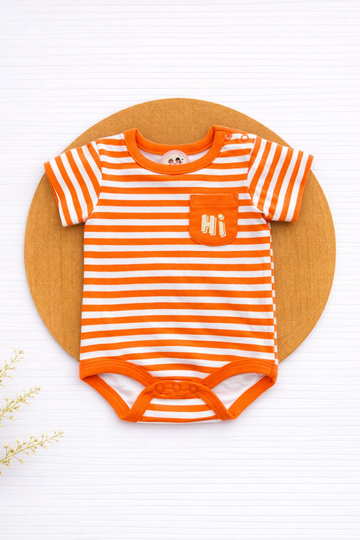 Onesie- Orange Stripes