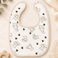 Muslin Bib - Teddy Hearts