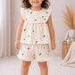 Premium Muslin Sleeveless Frill Top & Shorts Set