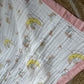 Muslin Receiving Blanket - Pink Bunny Moon