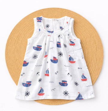 Muslin Frock With Back Zip