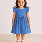Frill Sleeve Frock - Blue