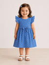Frill Sleeve Frock - Blue