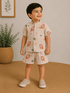 Premium Muslin Co-Ord Set - Sandal Rocket