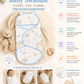 Velcro Swaddle - Blue Border