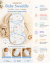 Velcro Swaddle - Blue Border