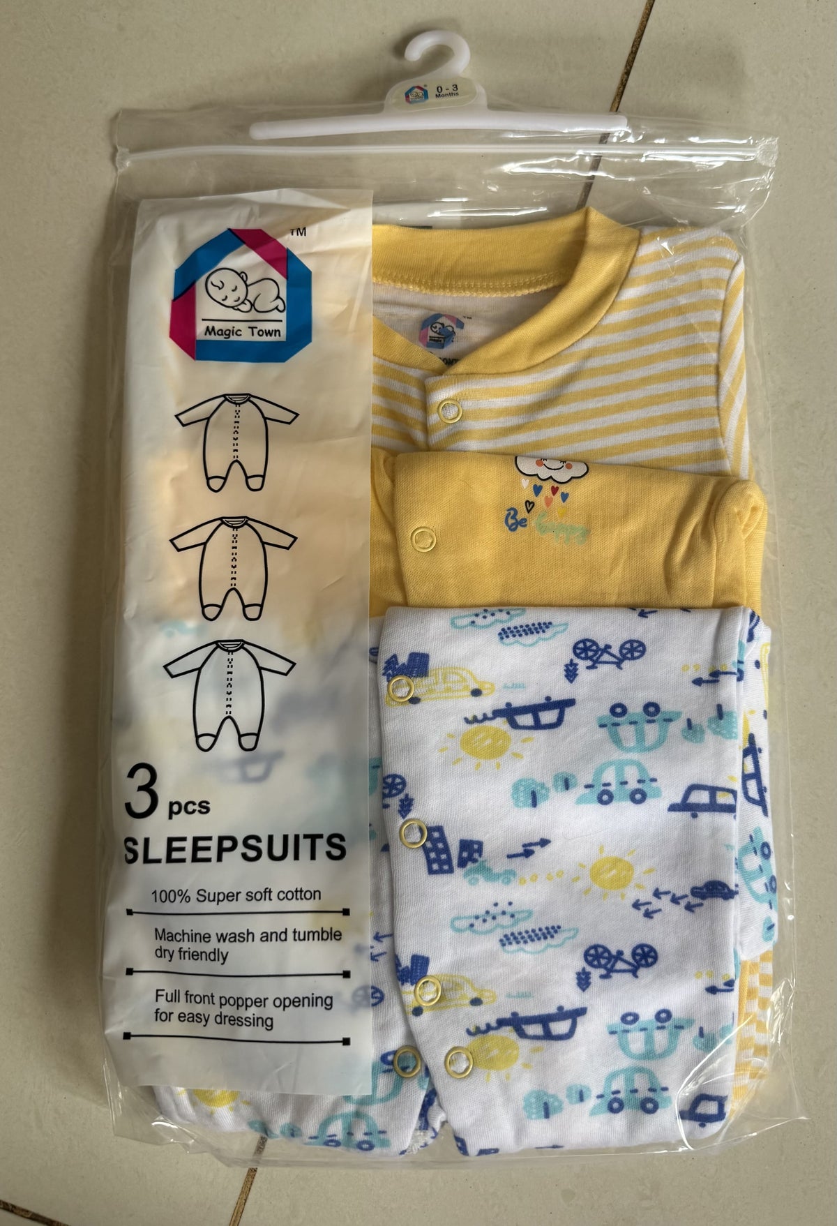 3 Piece Romper Set Soft Cotton