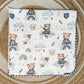4 Layer Receiving Blanket - Cloudy Bear