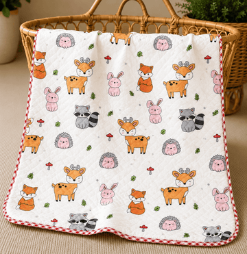 4 Layer Receiving Blanket- Animals