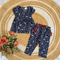 Frock with Pant Co-ord Set - Navy Blue Horse